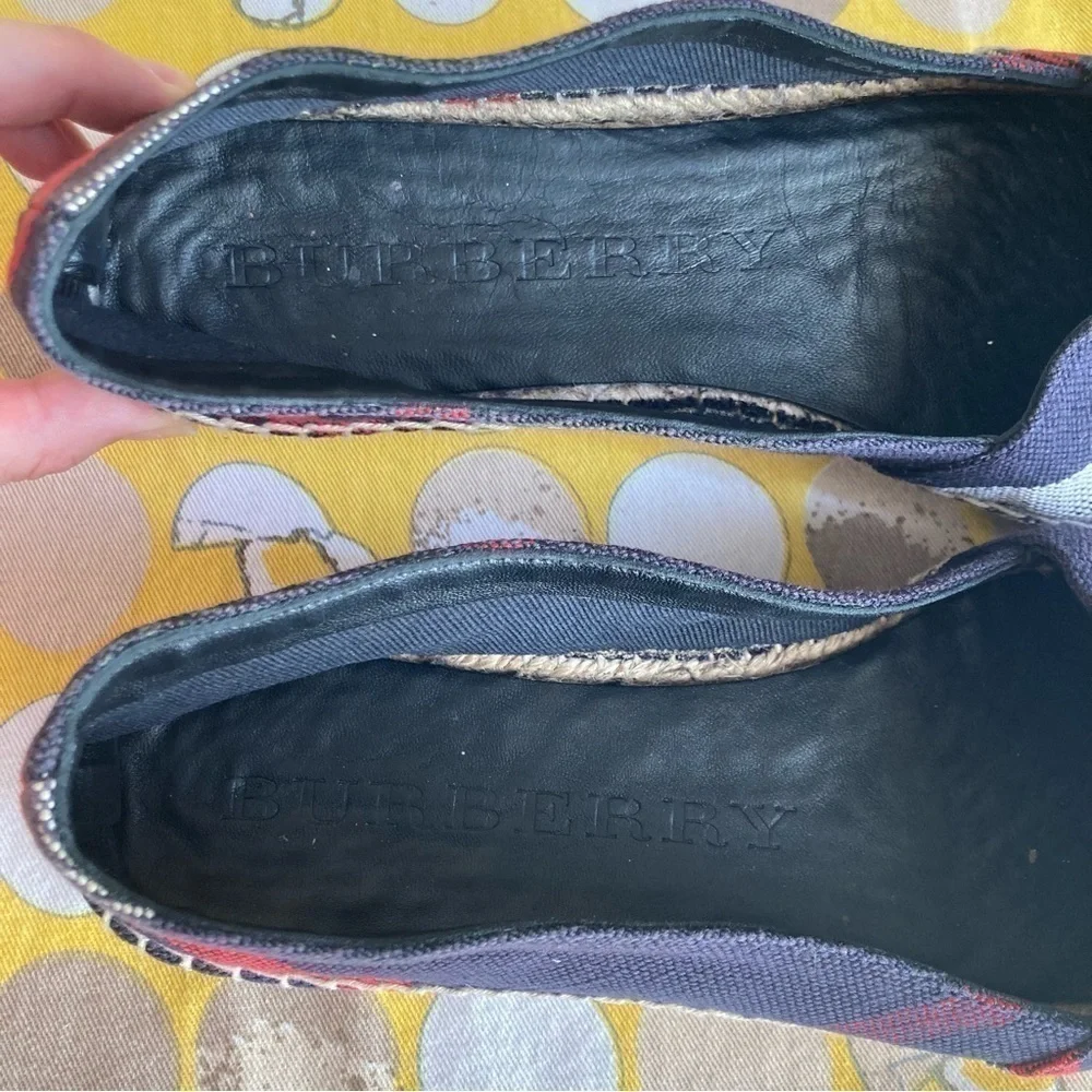 Burberry Hodgeson Nova espadrille slip ons size 39